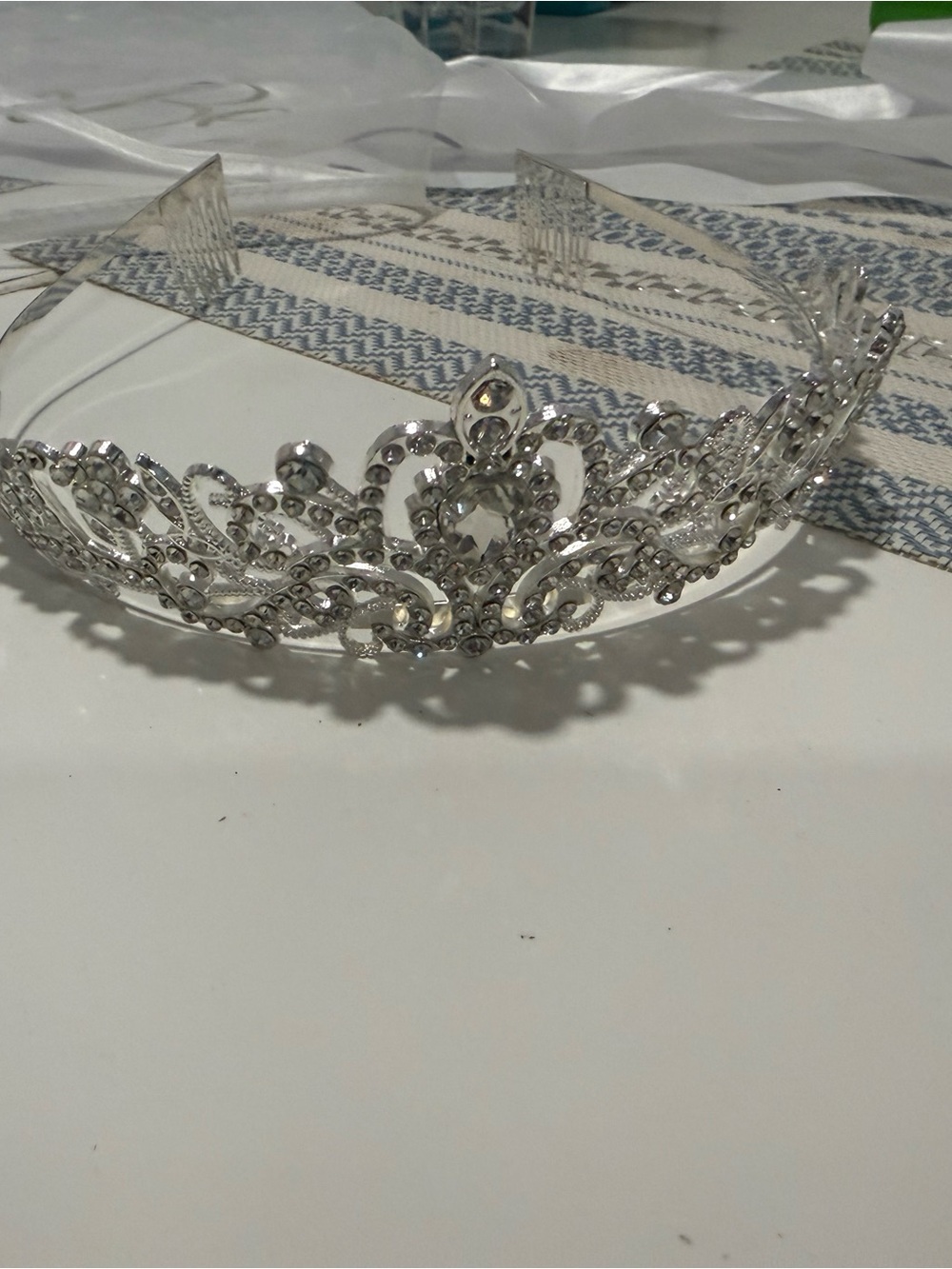 Crystal Bridal Tiara Headband - Silver Sparkle